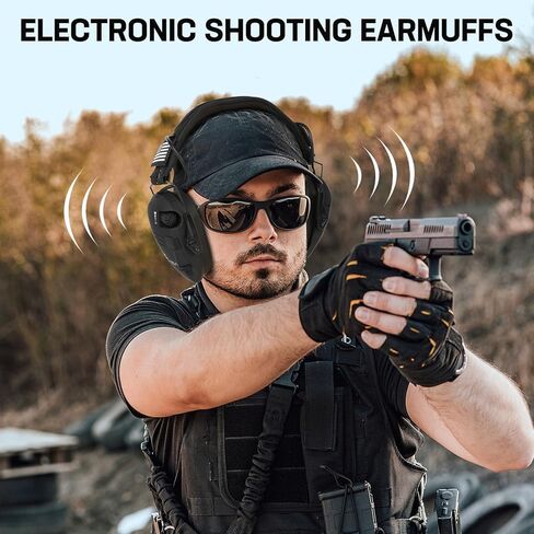 Floriogra Electronic Ear Protection for Shooting with 5X Sound Amplification, Active Ear Protection for Gun Range, NRR 23dB Hearing Protection for Shooters, Noise Reduction Headphones for Hunting in Saudi Arabia