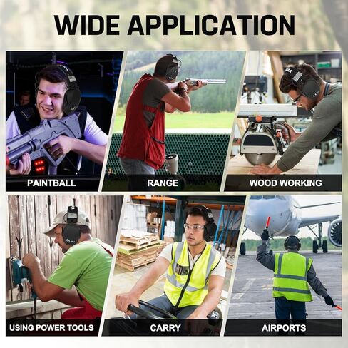 Floriogra Electronic Ear Protection for Shooting with 5X Sound Amplification, Active Ear Protection for Gun Range, NRR 23dB Hearing Protection for Shooters, Noise Reduction Headphones for Hunting in Saudi Arabia