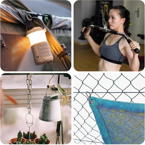 8 PCS مقاطع شديدة التحمل Carabiner ، 【لا صدأ】 1360 رطل 304 من الفولاذ المقاوم للصدأ من الفولاذ المقاوم للصدأ ، 2.36 بوصة مقاطع زنبركية مفتاح الربط 2.36 بوصة صالة الألعاب الرياضية ، مقاوم الحيوانات الأليفة ، التخييم ، السيارات ، المزرعة in Kuwait