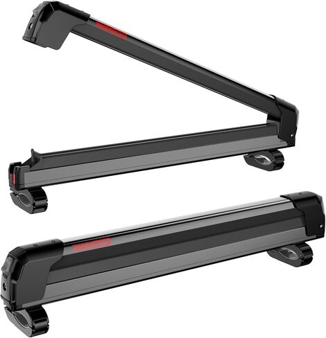 Ski & Snowboard Roof Rack Cross Bars - Car Roof Rack Holds 6 Pairs of Skis or 4 Snowboards, Lockable & Secure Transport, Universal Fit for Most Crossbars in Saudi Arabia
