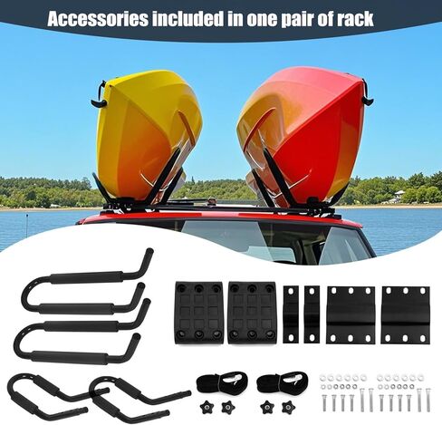 اثنين من أزواج كاياك سقف رف j-bar حامل حامل السيارة أعلى رفوف جبل للسير ، سيارات الدفع الرباعي ، السيارات ، شاحنة ، تزلج على الأمواج ، لرحلة in Kuwait