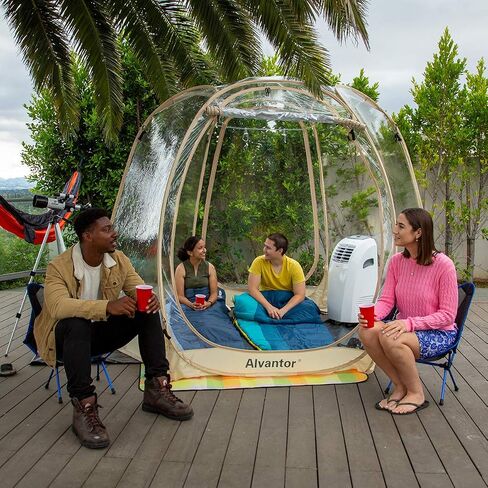 Alvantor Pop Up Bubble Tent - Large Oversize Weather Proof Pod - Cold Protection Camping Tent - Winter Tent Beige in Kuwait