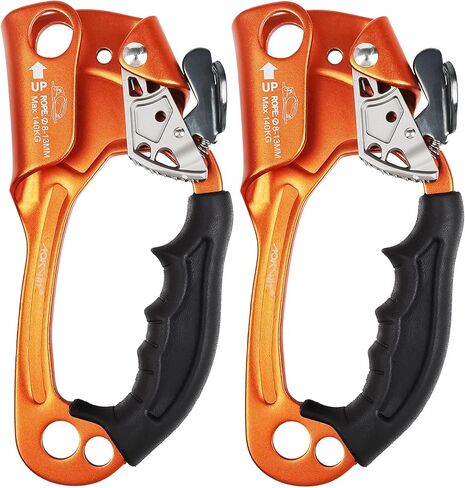 UIAA & CE Certified Rope Ascender Aluminum Alloy Rock Climbing Gear Strong Rigging Rappelling Equipment for Rock Tree Climbing Arborist Rescue Mountaineering Caving in Kuwait
