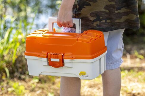 Plano Ready-Set-Fish 3-Tray Tackle Box with Tackle, Aqua Blue/Tan, One Size in Saudi Arabia