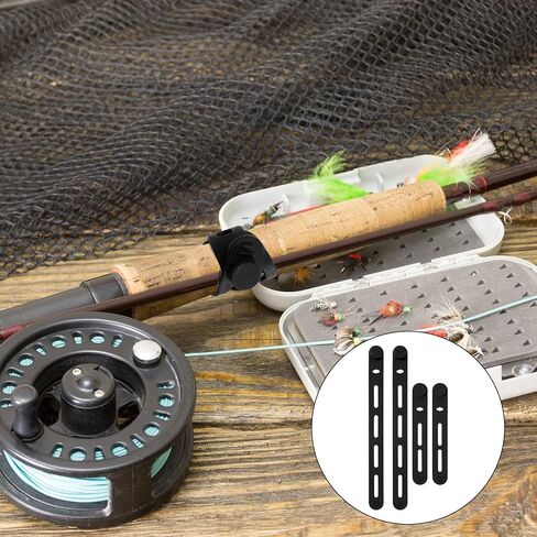 34pcs Silicone Fishing Rod Straps, 2 Sizes Stretchy Reusable Waterproof Rubber Bands Belts for Pole Storage Cable Ties Flying Spinning Casting Rods (Black) in Saudi Arabia