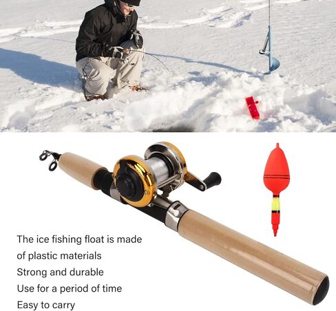 Ice Fishing Rod & Reel Combos, 2 Sinkers and Lig for Comfortable Ice Fishing in Winter, Complete Ice Fishing Gear Set for Adults in Saudi Arabia