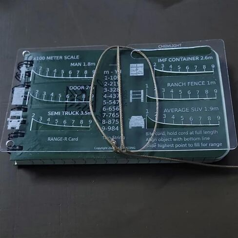 بطاقة Hunt-R Rangefinder-مكتشف النطاق التناظري للجيب للصيد ، والغزلان وأيائل تقدير مسافة-خالية من البطارية ، وخفيفة الوزن ، ومتعددة الأدوات القياس in Kuwait