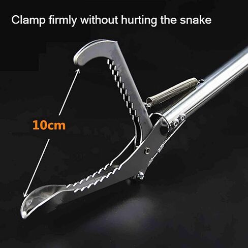 Gerrit Snake Tong Tong قابلة للطي قابلة للضرب القابل للصدأ مقطع القمامة القمامة قوية الزواحف آمنة الاستيلاء على الماسك الأفعى أداة معالجة الزواحف (الحجم: 1.5m) in Kuwait