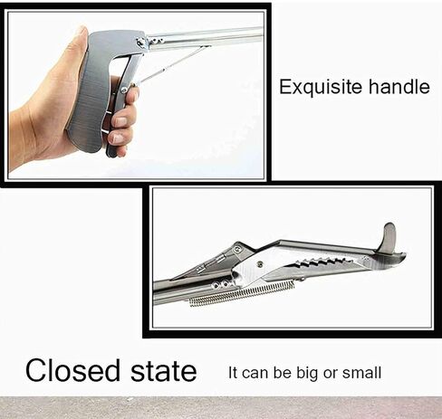 Gerrit Snake Tong Tong قابلة للطي قابلة للضرب القابل للصدأ مقطع القمامة القمامة قوية الزواحف آمنة الاستيلاء على الماسك الأفعى أداة معالجة الزواحف (الحجم: 1.5m) in Kuwait