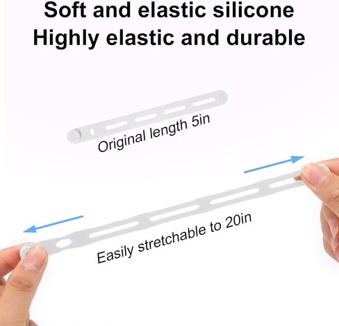 30pcs Silicone Fishing Rod Straps, 2 Sizes Stretchy Fish Rubber Bands Belts for Pole Storage Cable Ties Rods Accessories in Saudi Arabia