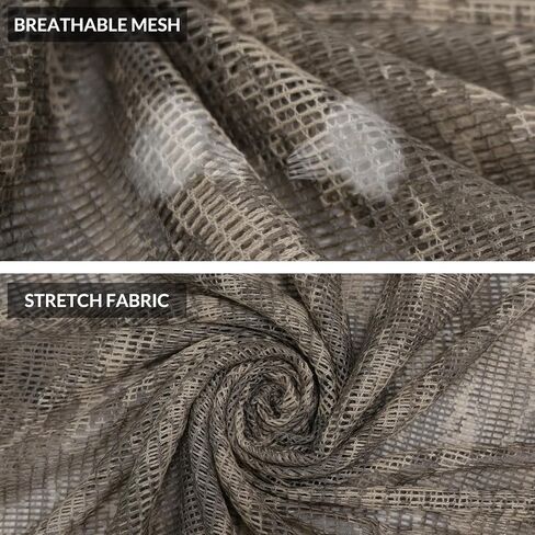 LOOGU Camouflage Netting, Tactical Mesh Net Camo Scarf for Wargame,Sports & Other Outdoor Activities in Kuwait