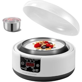 Genuine sealjoyous Yogurt Maker 1-36 hours multi-functional constant temperature yogurt machine,32-45 degrees adjustable, automatic digital LCD display 1.2 liters capacity (Standard no cup) in Kuwait