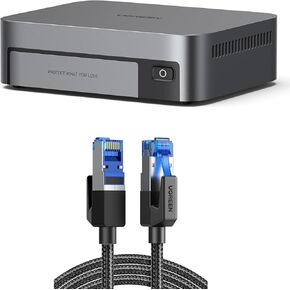 UGREEN NASync DXP480T Plus 4 Bay All-Flash SSD NAS (Diskless) Bundle with Cat 8 Ethernet Cable 6FT, High Speed Braided 40Gbps 2000Mhz Network Cord in Kuwait