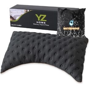 الرغوة الجانبية للوسادة النائمة للذاكرة للرحلات السريعة لوسائد التخييم الداعمة للنوم ، قابلة للتنفس الآلة للتنزه في الطائرات المنزلية والسيارة (أسود ، سفر) in Kuwait