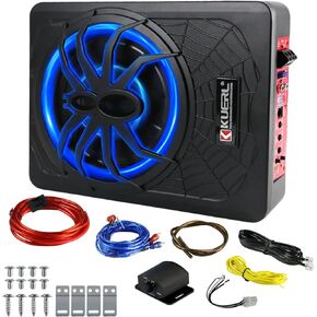 1000 واط ضئيلة تحت مقعد مضخم صوت مدعوم للسيارات ، SUB AUDIO SUB بنيت في مكبر صوت AMP ، مع أنبوب باس LED LED Blue LED (الأسلاك السريعة) in Kuwait