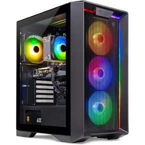 Skytech Gaming Shadow Gaming PC, AMD Ryzen 7 9700X 3.8GHz, NVIDIA RTX 5060 Ti 8GB VRAM, 1TB NVMe SSD, 32GB DDR5 RAM 5600, 650W Gold PSU, 360 ARGB AIO, Wi-Fi, Win 11, Desktop in Kuwait