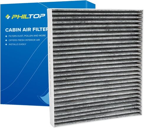PHILTOP Cabin Air Filter, Replacement for CF12283, Pacifica(2017-2021), Voyager(2020-2021), Grand Caravan(2021), Premium Cabin Filter with Activated Carbon Filter, Pack of 1 in Kuwait