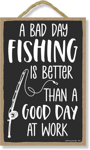 Honey Dew Gifts, Fishing Solves Most of My Problems, Hunting Solves the Rest, Wood Fishing Signs, Hunting Wooden Signs Wall Decor for Man Cave, 7 Inch by 10.5 Inch, 76580 in Saudi Arabia