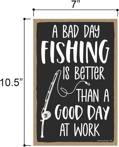 Honey Dew Gifts, Fishing Solves Most of My Problems, Hunting Solves the Rest, Wood Fishing Signs, Hunting Wooden Signs Wall Decor for Man Cave, 7 Inch by 10.5 Inch, 76580 in Saudi Arabia