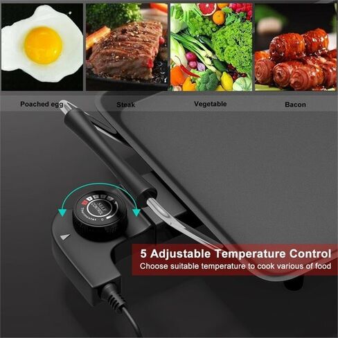 Pemberly Row Teppanyaki Top Grill Gridddle BBQ Noncstick Camping Black in Saudi Arabia