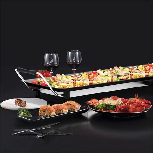 Pemberly Row Teppanyaki Top Grill Gridddle BBQ Noncstick Camping Black in Saudi Arabia