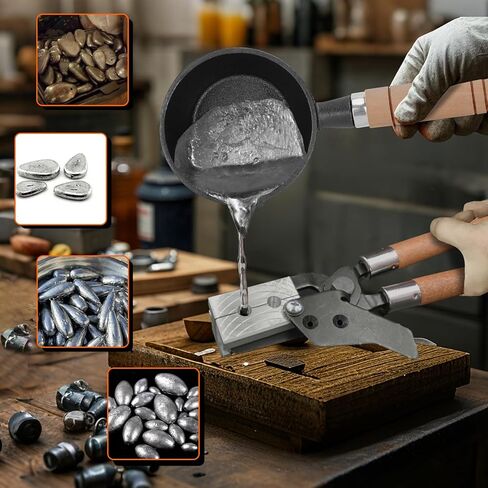 5 رطل من بوتقة ذوبان الرصاص الكهربائي ، وعاء ذوبان سريع الرصاص لمجموعة قالب الصيد ، قاعدة من الفولاذ المقاوم للصدأ لسهولة الانفصال in Kuwait