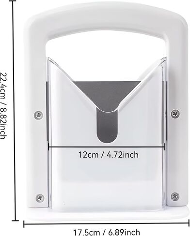 “EverDwell Bagel Slicer Guillotine – Adjustable Bagel Cutter with Stainless Steel Blade, Safety Guard & Non-Slip Base – Fits Large Bagels, Rolls & Bread (White)" in Saudi Arabia
