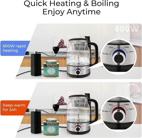 صانع القهوة بالتنقيط عن طريق الرش ، سعة 1.2 لتر ، طاقة 600 واط ، مكبس القهوة الخالي in Kuwait