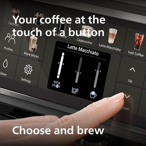PHILIPS 5500 Series Fully Automatic Espresso Machine - LatteGo Milk System, Integrated Grinder, 20 Hot & Iced Coffee Pre-Sets, Quick Start, SilentBrew, 15-Bar Pressure, Black Chrome (EP5544/94) in Saudi Arabia