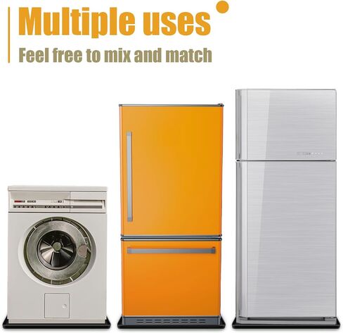Mini Fridge Silicone Mat with Raised Edge，23.6''x23.6''x0.5'',Under Washing Machine Pad Under Mini Refrigerator Freezer Protect from Appliance Leaks Water Spills Absorbent-black in Saudi Arabia