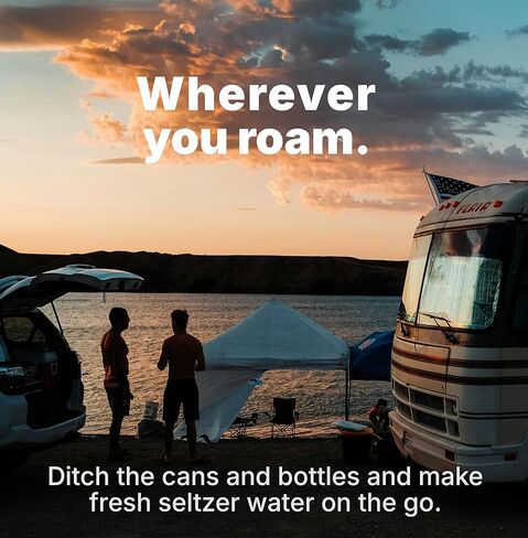 Soda Sense 60L CO2 Exchange Canister - 1 حزمة ، نمط ملولب - متوافق مع جميع صانعي المياه الصودا/المتلألئة ، بما في ذلك نماذج أسطوانات Sodastream الأزرق ، و Ninja Thirsti ، Philips & More in Kuwait