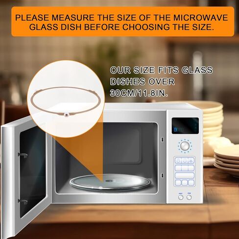 حلقة القرص الدوار للميكروويف ، 8.74in بديل حلقة أسطوانة الميكروويف مع حامل دعم صينية لوحة زجاجية متنقلة للتدفئة السلسة in Kuwait