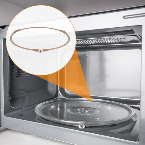 حلقة القرص الدوار للميكروويف ، 8.74in بديل حلقة أسطوانة الميكروويف مع حامل دعم صينية لوحة زجاجية متنقلة للتدفئة السلسة in Kuwait