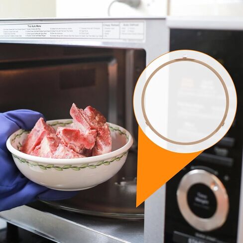 حلقة القرص الدوار للميكروويف ، 8.74in بديل حلقة أسطوانة الميكروويف مع حامل دعم صينية لوحة زجاجية متنقلة للتدفئة السلسة in Kuwait