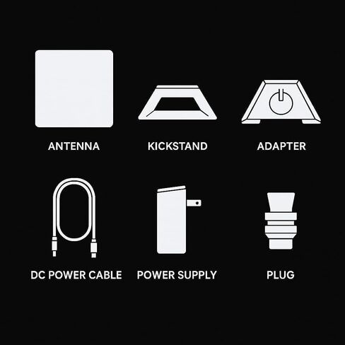 Space X Starlink Mini Kit-جهاز توجيه Wi-Fi مزدوج النطاق AC ونظام طبق الأقمار الصناعية-الإنترنت المحمول عالي السرعة للاستخدام عن بُعد والهاتف المحمول-أبيض in Saudi Arabia