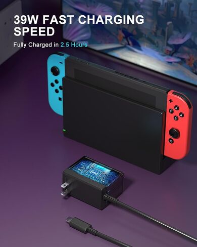 Dock Station for Nintendo Switch/Switch OLED, Replacement 3-in-1 TV Dock Set with Original IC Module, AC Charger & High-Speed HDMI Cable for 1080P HD Output & Console Charging in Saudi Arabia