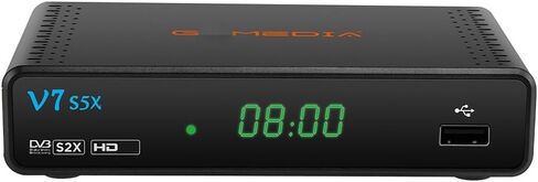 G Media V7 S5x DVB-S2X ، S2 ، S H.265 TVELITE TV Receiver Powervu ، Biss Key ، YouTube in Kuwait