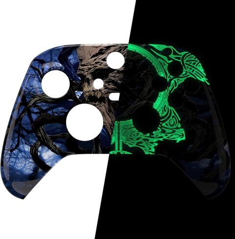 قذيفة مخصصة متطرفة لوحدة التحكم X&S Series Series X&S - توهج في Dark - Como Camo Accessories غطاء الإسكان الأمامي لوحدة التحكم في Xbox Core in Saudi Arabia