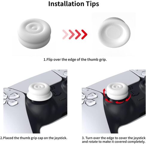 PlayVital Thumbs Cushion Caps Thumb Grips for ps5 ps4, Thumbstick Grip Cover Joystick Caps for Xbox Series X/S, Xbox One, Elite Series 2, Switch 2 Pro Controller - Puff Cloud Texture Design Blue in Saudi Arabia