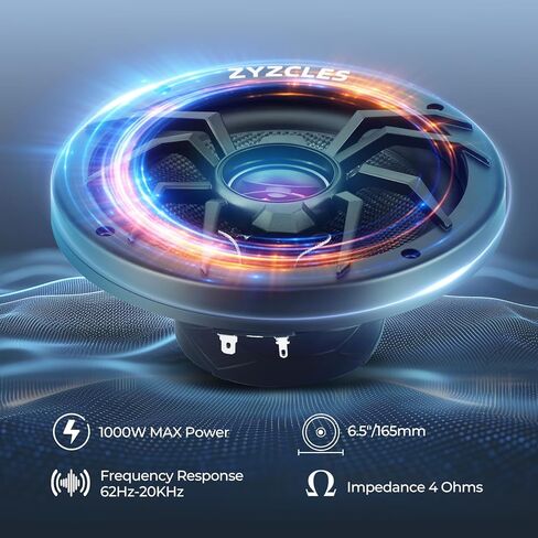 2026 Upgraded Premium 6.5" Hi-Fi Coaxial Car Speakers, 1000W Max Power, 250W RMS, 4 Ohm Car Audio Coaxial Speakers- Transform Your Drive into a Concert Hall Experience (Pair) in Saudi Arabia
