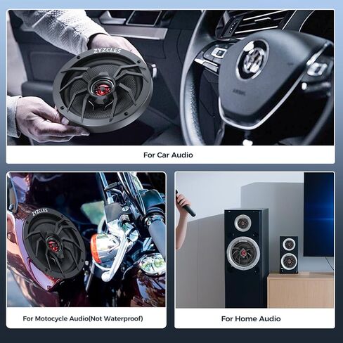 2026 Upgraded Premium 6.5" Hi-Fi Coaxial Car Speakers, 1000W Max Power, 250W RMS, 4 Ohm Car Audio Coaxial Speakers- Transform Your Drive into a Concert Hall Experience (Pair) in Saudi Arabia