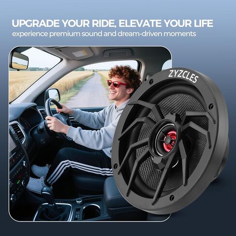 2026 Upgraded Premium 6.5" Hi-Fi Coaxial Car Speakers, 1000W Max Power, 250W RMS, 4 Ohm Car Audio Coaxial Speakers- Transform Your Drive into a Concert Hall Experience (Pair) in Saudi Arabia
