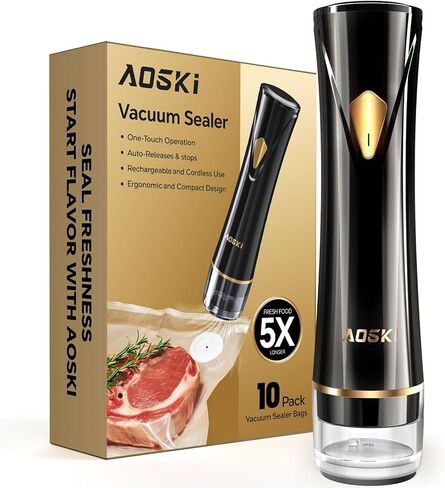 Vacuum Sealer Machine for Food Storage: Compact Food Sealer Saver 5X Fresh Longer, Handheld Detachable Water Tank, 10 PCS Vacuum Seal Bags for Kitchen Fridge Travel Seal Meal Mothers Day Gift For Wife in Kuwait