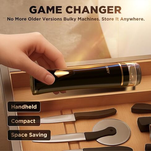 Vacuum Sealer Machine for Food Storage: Compact Food Sealer Saver 5X Fresh Longer, Handheld Detachable Water Tank, 10 PCS Vacuum Seal Bags for Kitchen Fridge Travel Seal Meal Mothers Day Gift For Wife in Kuwait