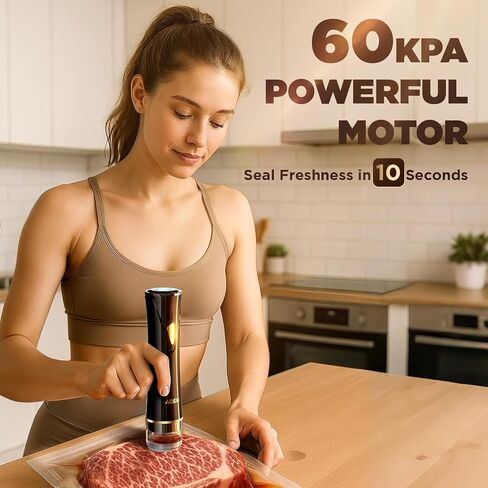 Vacuum Sealer Machine for Food Storage: Compact Food Sealer Saver 5X Fresh Longer, Handheld Detachable Water Tank, 10 PCS Vacuum Seal Bags for Kitchen Fridge Travel Seal Meal Mothers Day Gift For Wife in Kuwait