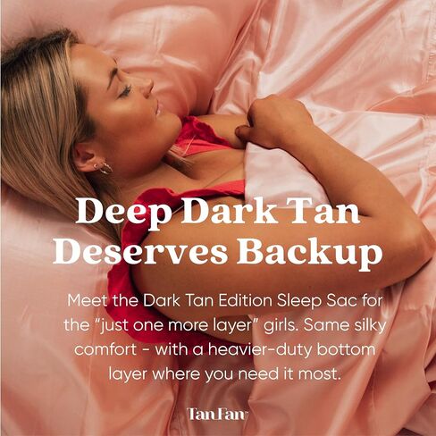 Self Tan Sleep Sac - Dark Tan Edition (Pink) - حماية الأوراق من دبان الدبان - لا يوجد ضمان نقل - 100 ٪ بارد حريري ، قاع أكثر سمكا ، أعلى الوزن ، فتحات القدم - in Kuwait