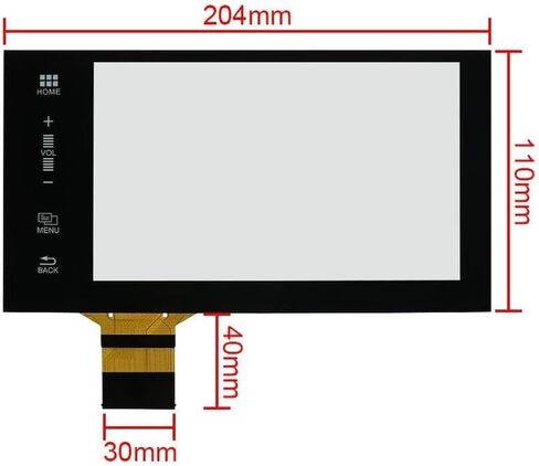 7 inch 60 Pins LA070WV6 SL01 Touch Screen Glass Digitizer Panel For Honda Accord Civic HR-V Pilot Car Radio Player Replacement in Saudi Arabia