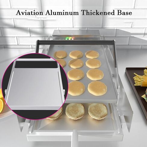 Double Layer Bake Hamburger Toaster,Stainless Steel Hamburger Equipment,2400W Electric Commercial Burger Machine with Timed 0-3 Minutes,Adjustable Temperature 50-300℃,for Home in Saudi Arabia