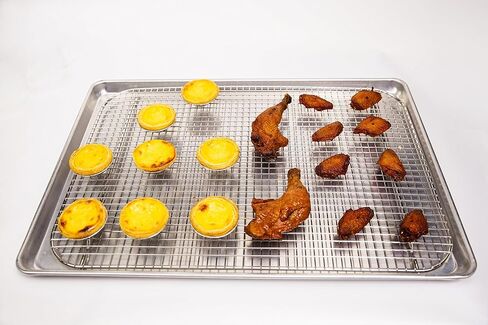 Stainless Steel Wire Pan Grate – Full Size 18" x 10" Steam Pan Compatible Rack for Cooling, Draining & Baking – Premium Quality in Saudi Arabia