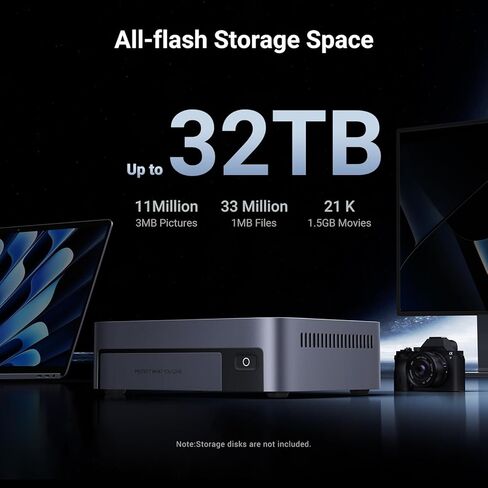 UGREEN NASync DXP480T Plus 4 Bay All-Flash SSD NAS (Diskless) Bundle with Cat 8 Ethernet Cable 6FT, High Speed Braided 40Gbps 2000Mhz Network Cord in Kuwait